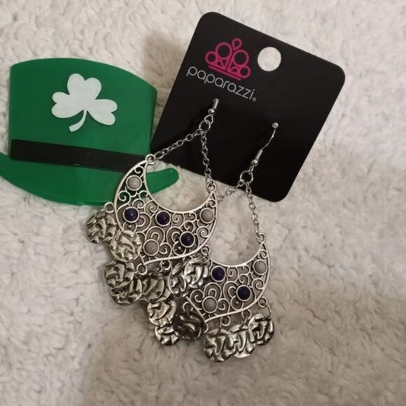 🆕 Musical Murals - blue earrings - Picture 1 of 2